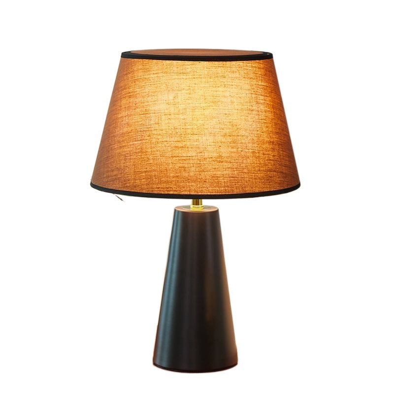 Drum Fabric Iron Bedroom Table Lamp