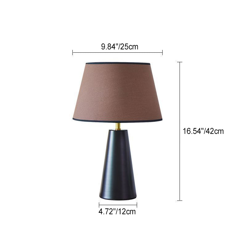 Drum Fabric Iron Bedroom Table Lamp