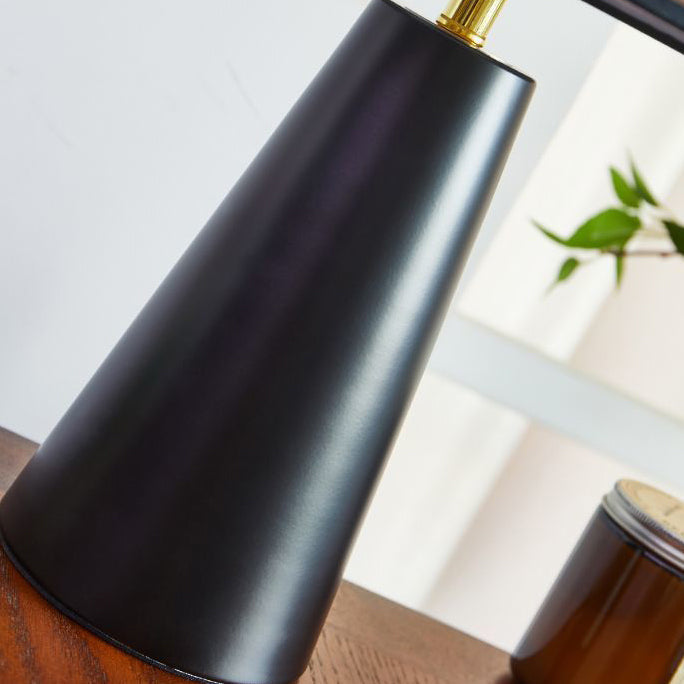 Drum Fabric Iron Bedroom Table Lamp