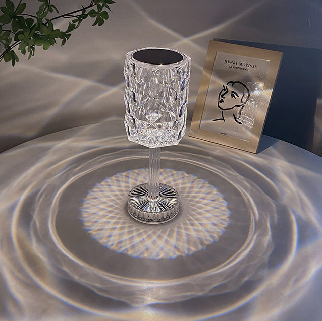 Rechargeable Cup Shape Rose Table Lamp