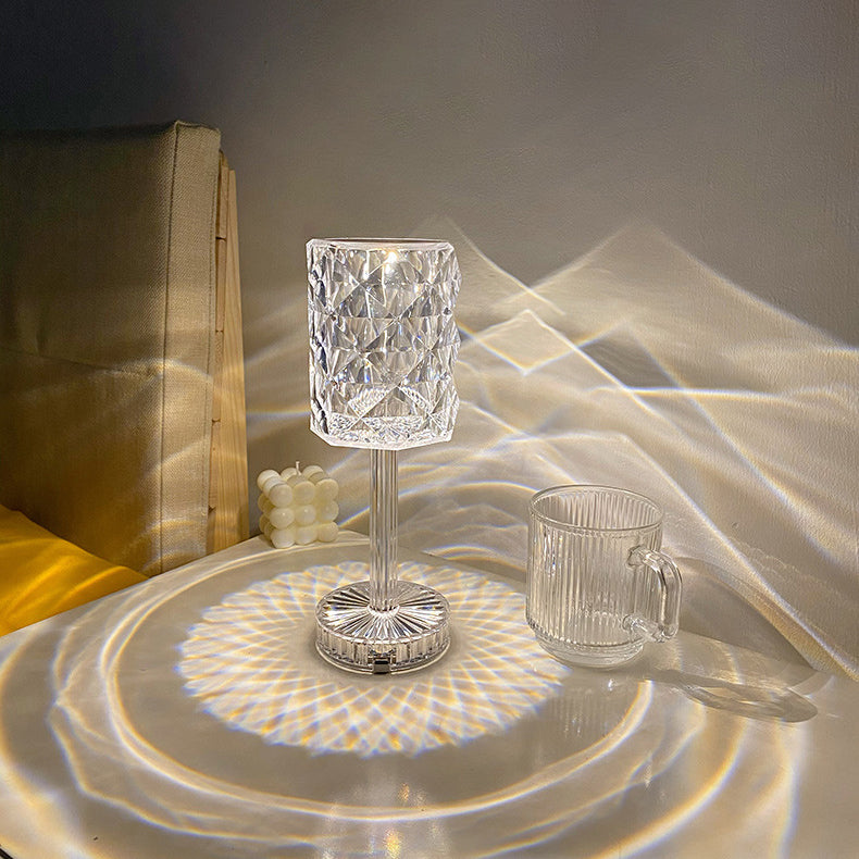 Rechargeable Cup Shape Rose Table Lamp