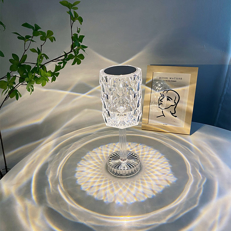 Rechargeable Cup Shape Rose Table Lamp