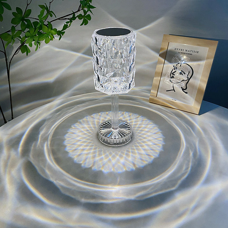 Rechargeable Cup Shape Rose Table Lamp