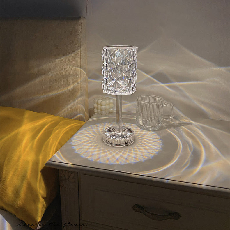 Rechargeable Cup Shape Rose Table Lamp