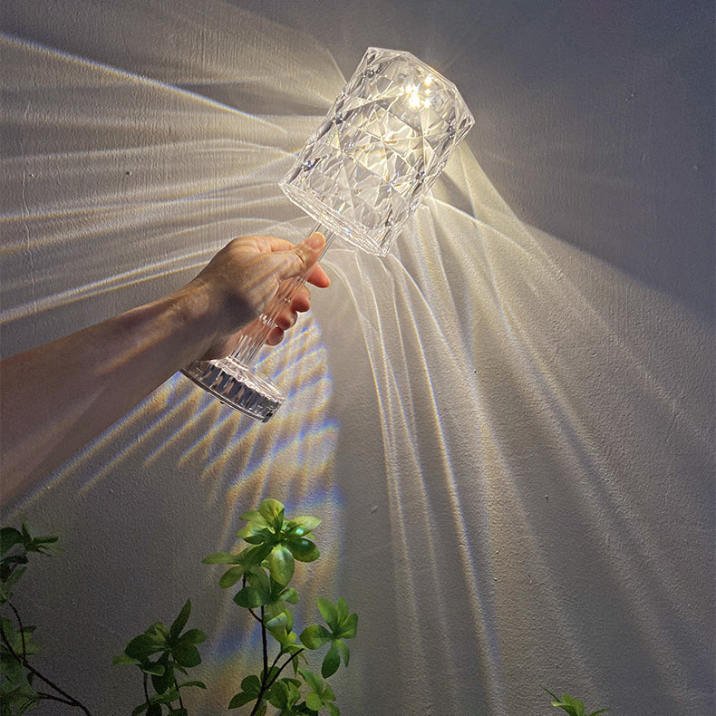 Rechargeable Cup Shape Rose Table Lamp