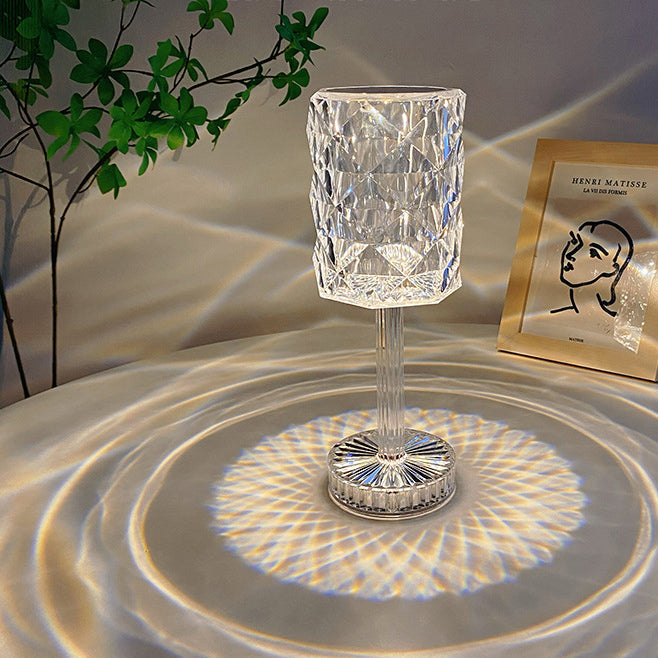 Rechargeable Cup Shape Rose Table Lamp