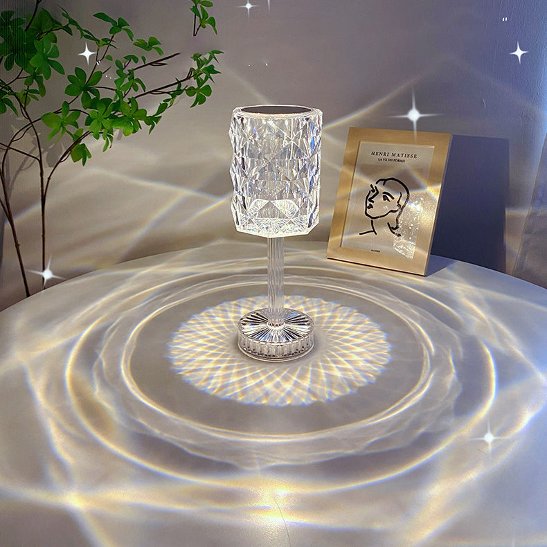 Rechargeable Cup Shape Rose Table Lamp