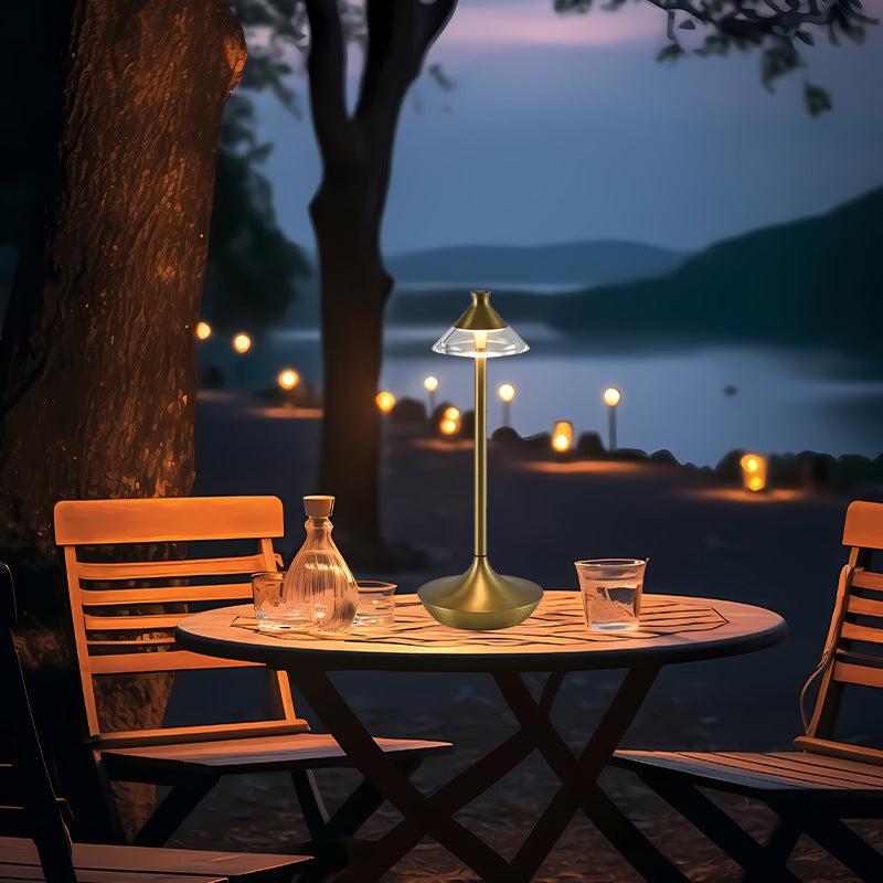 Rechargeable Spire Aluminum PMMA Table Lamp