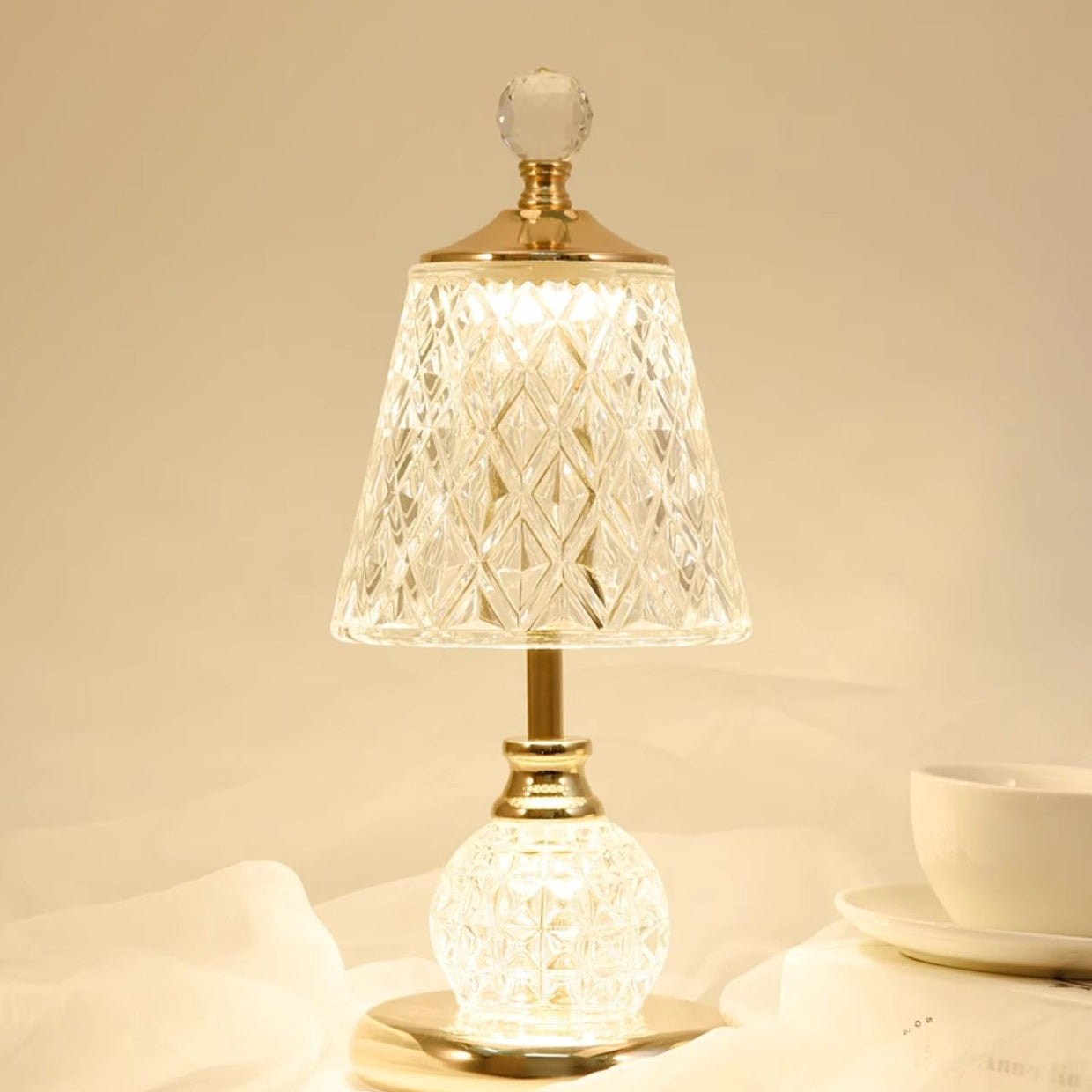 Ball Cone Drum Glass Table Lamp