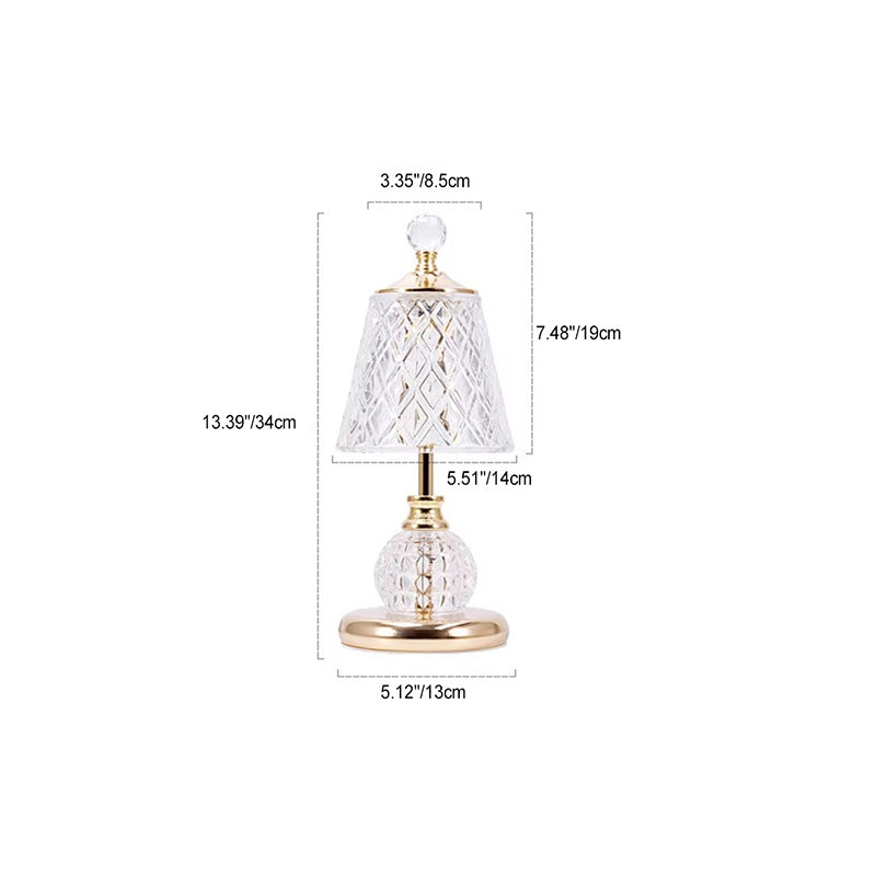 Ball Cone Drum Glass Table Lamp