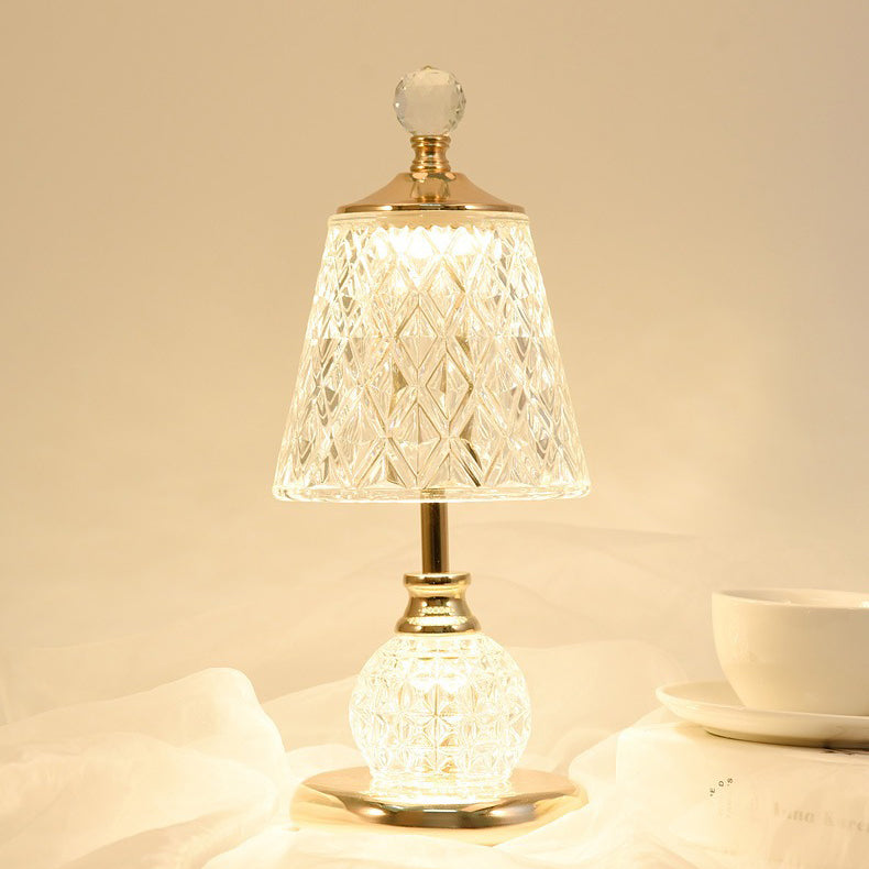 Ball Cone Drum Glass Table Lamp