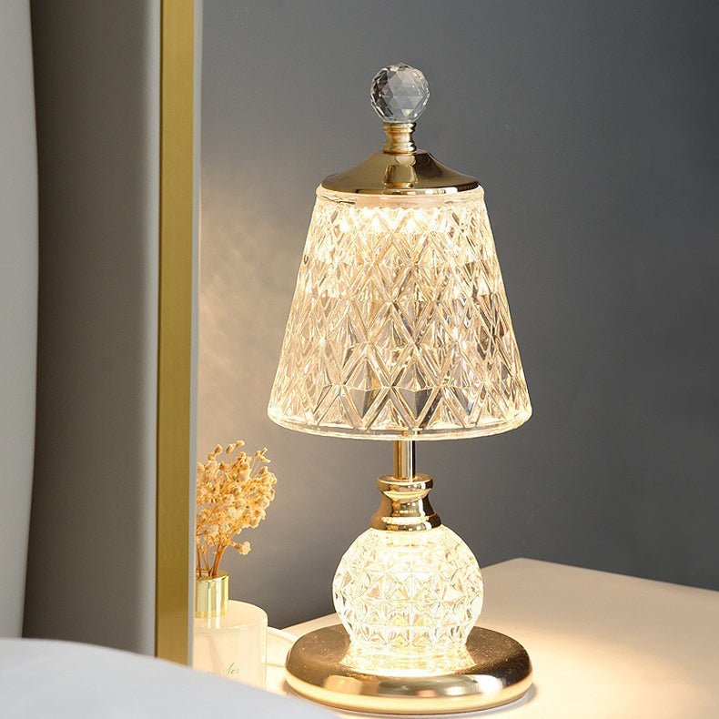 Ball Cone Drum Glass Table Lamp