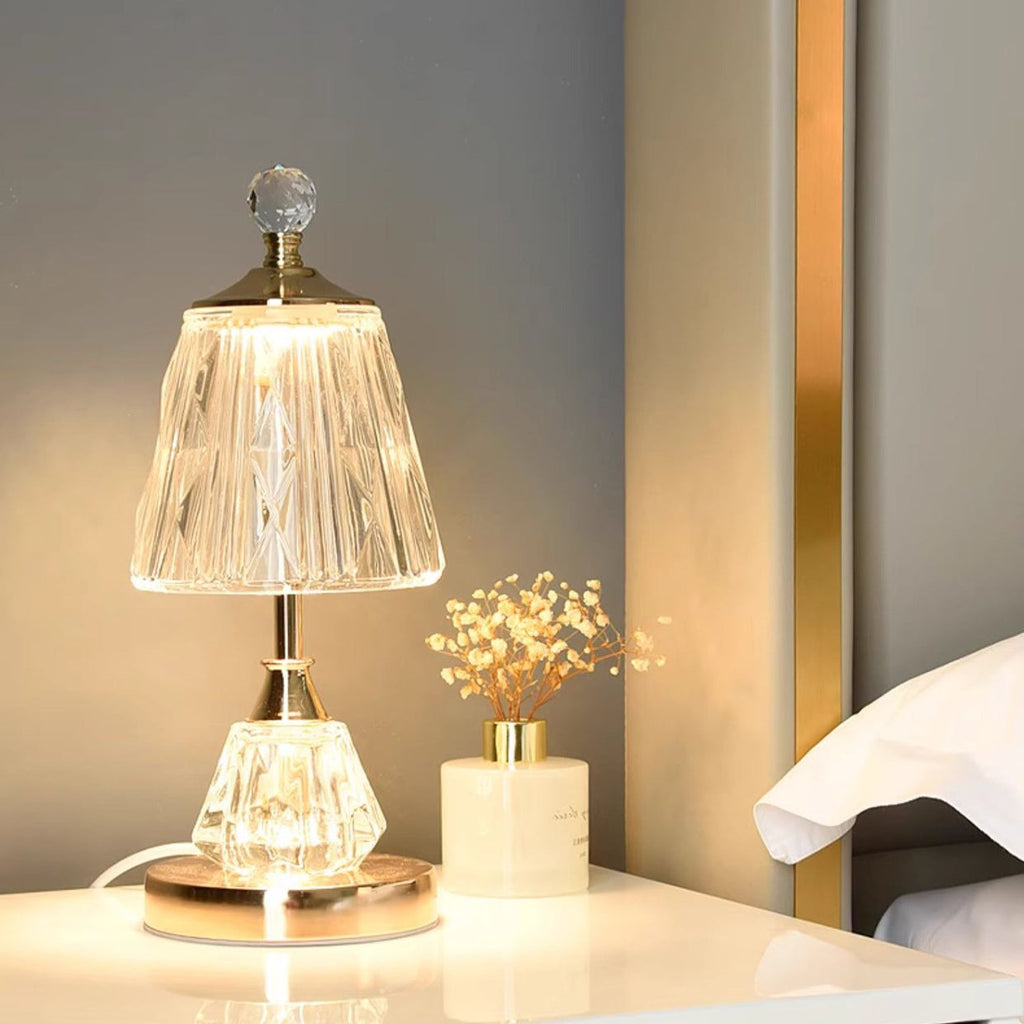 Ball Cone Drum Glass Table Lamp