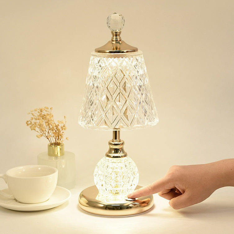 Ball Cone Drum Glass Table Lamp