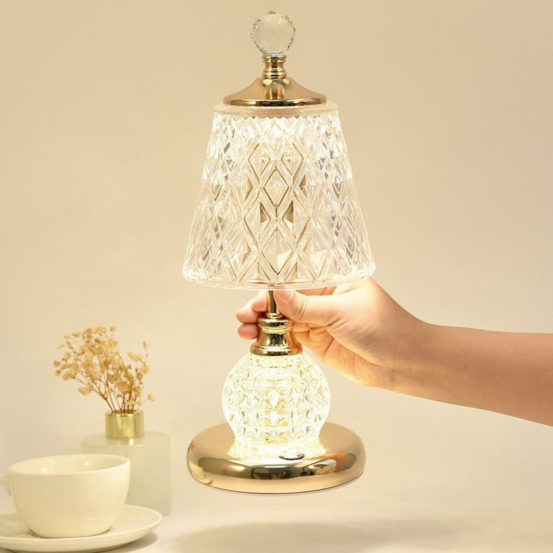 Ball Cone Drum Glass Table Lamp