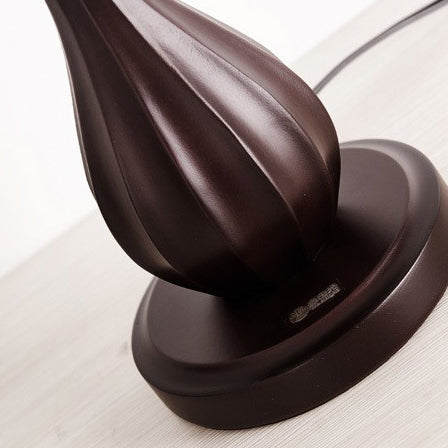 Drum Fabric Wood Living Table Lamp