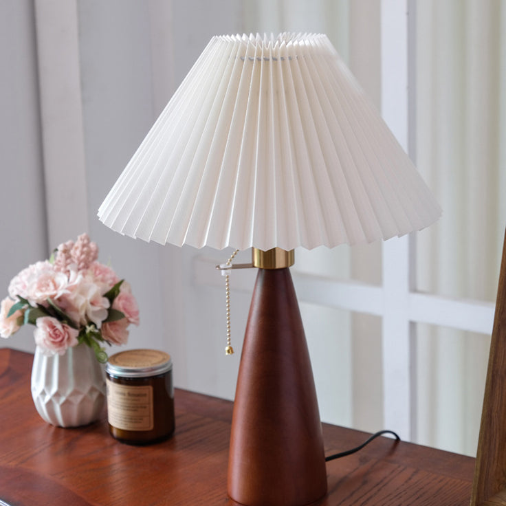 Mushroom Linen Imitation Sheepskin Table Lamp