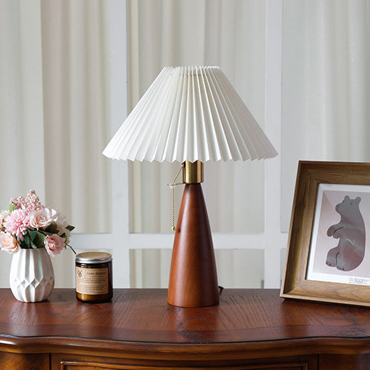 Mushroom Linen Imitation Sheepskin Table Lamp