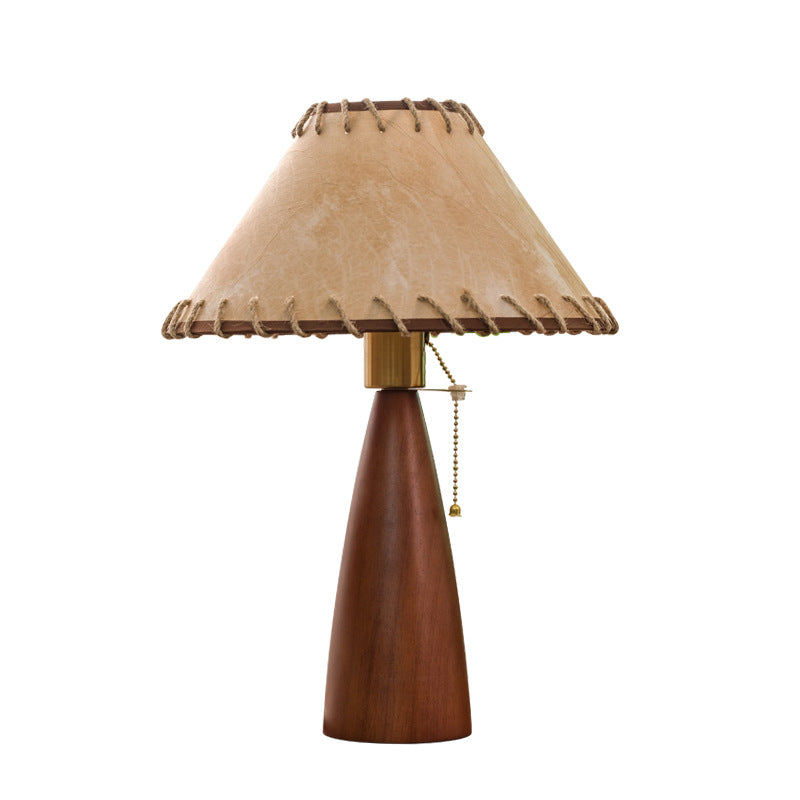 Mushroom Linen Imitation Sheepskin Table Lamp