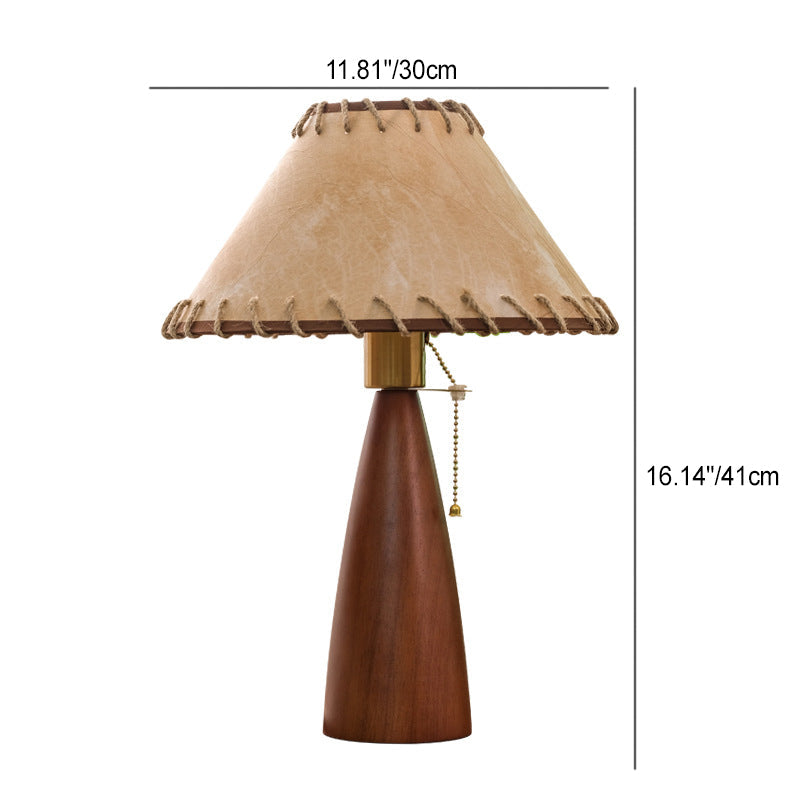 Mushroom Linen Imitation Sheepskin Table Lamp