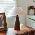 Mushroom Linen Imitation Sheepskin Table Lamp