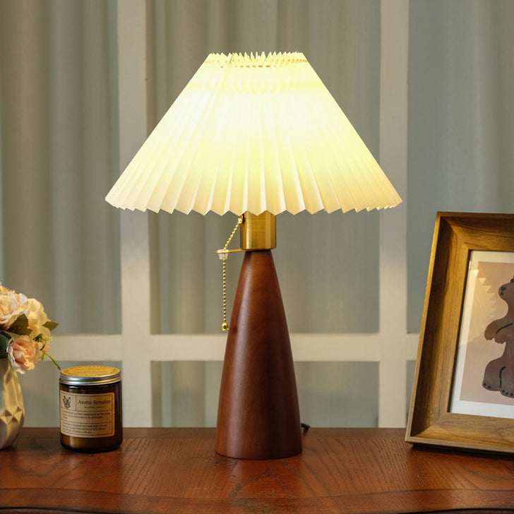 Mushroom Linen Imitation Sheepskin Table Lamp