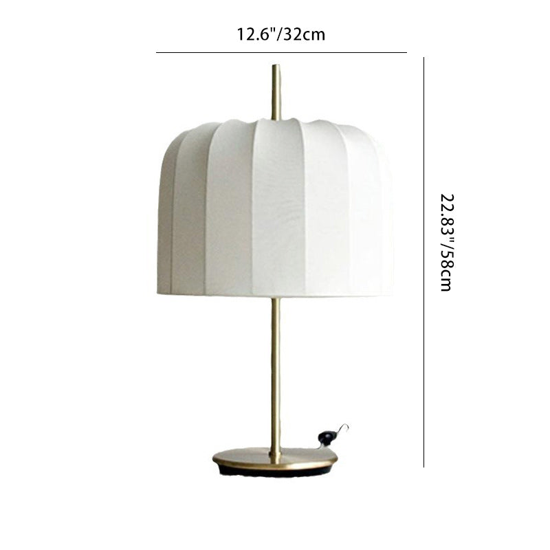 Pumpkin Fabric Iron Bedroom Table Lamp