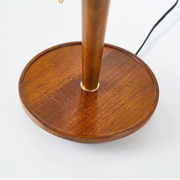 Pull Cord Round Pleated Table Lamp
