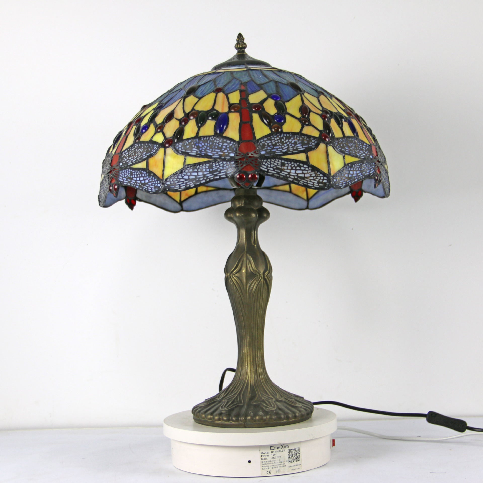 Dome Resin Colorful Glass 2-Light Table Lamp