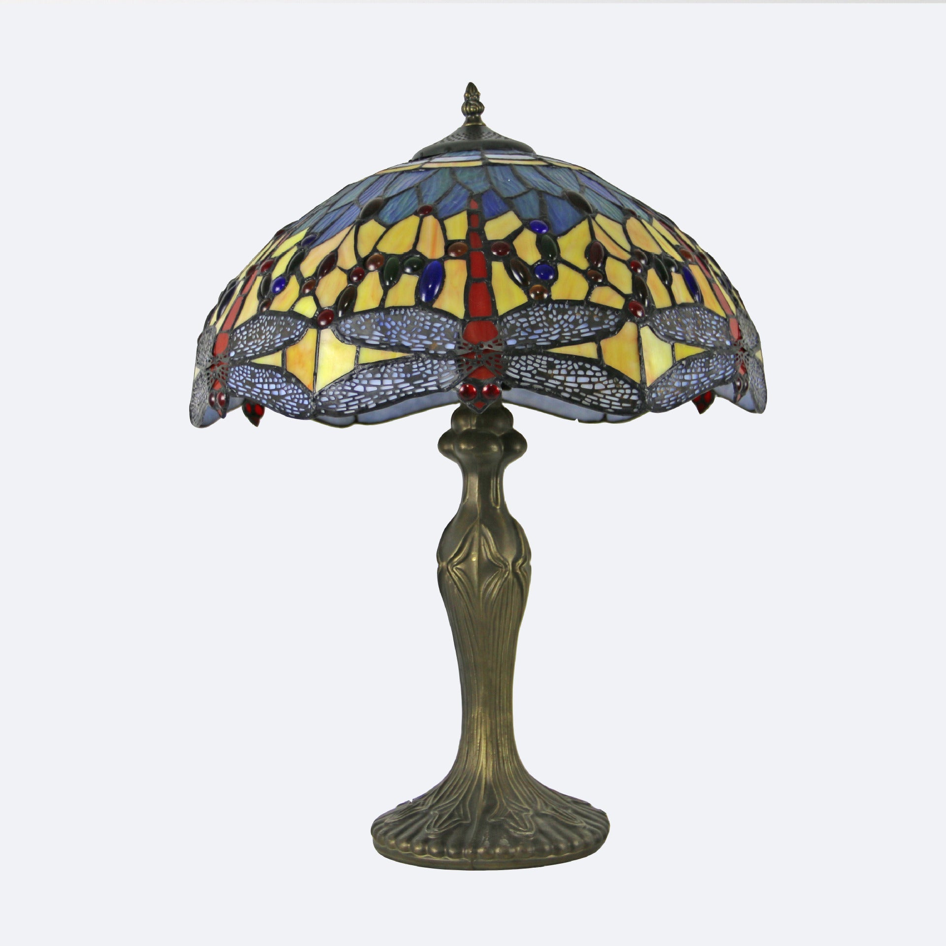 Dome Resin Colorful Glass 2-Light Table Lamp