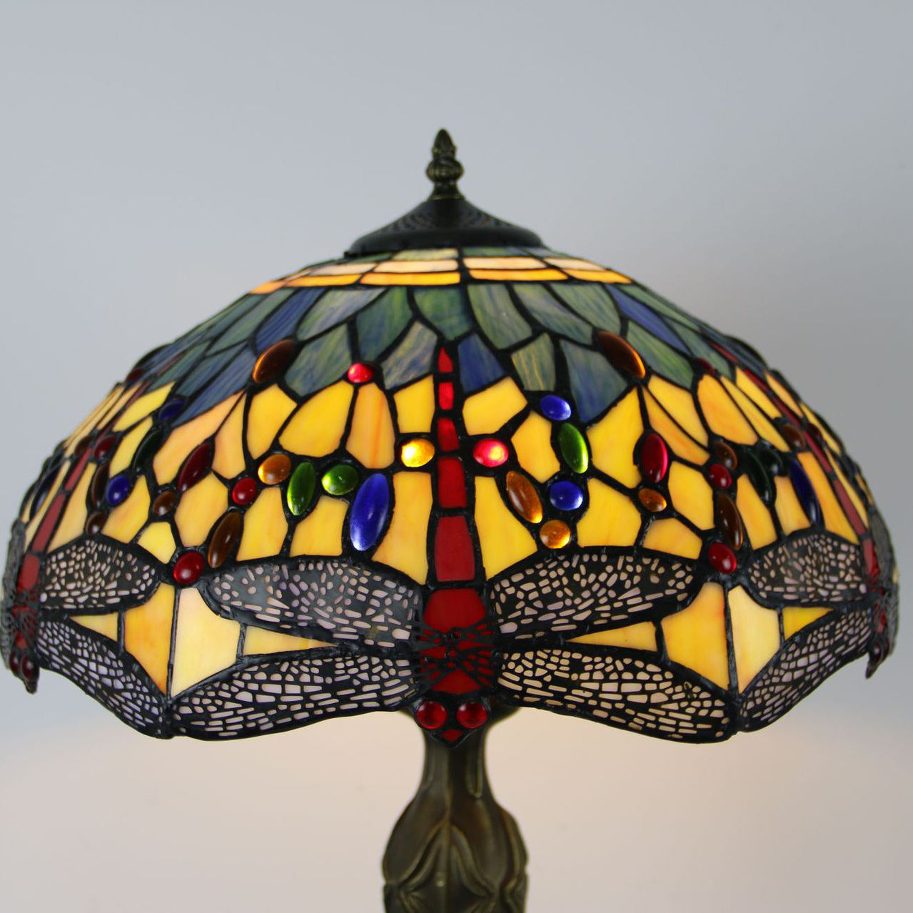 Dome Resin Colorful Glass 2-Light Table Lamp