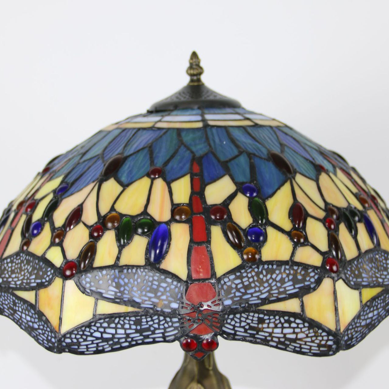 Dome Resin Colorful Glass 2-Light Table Lamp