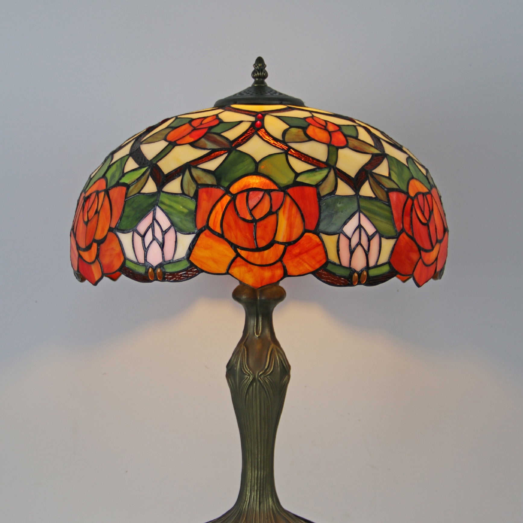 Dome Resin Colorful Glass 2-Light Table Lamp