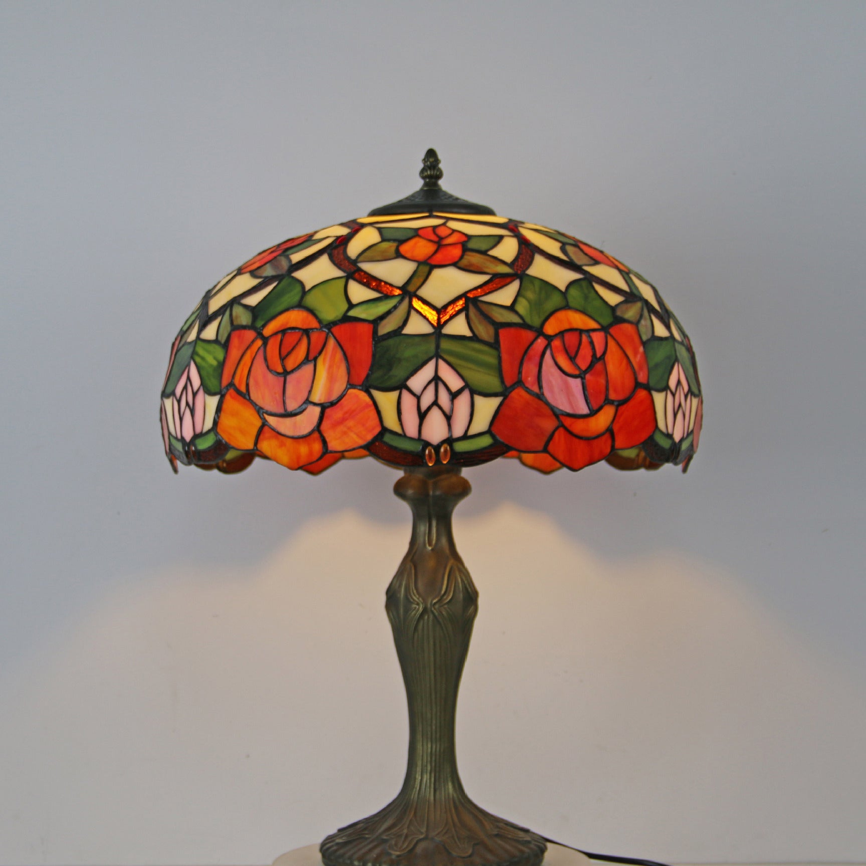 Dome Resin Colorful Glass 2-Light Table Lamp