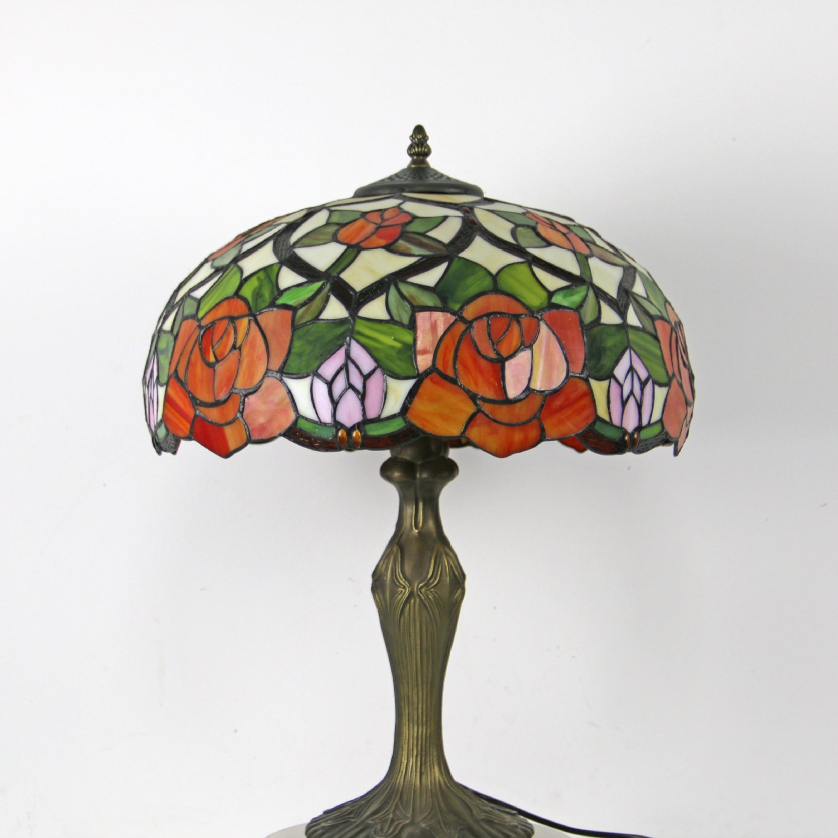Dome Resin Colorful Glass 2-Light Table Lamp