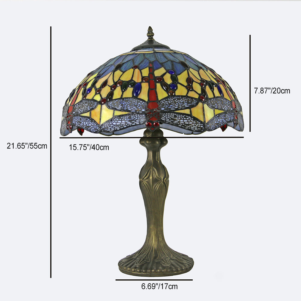 Dome Resin Colorful Glass 2-Light Table Lamp