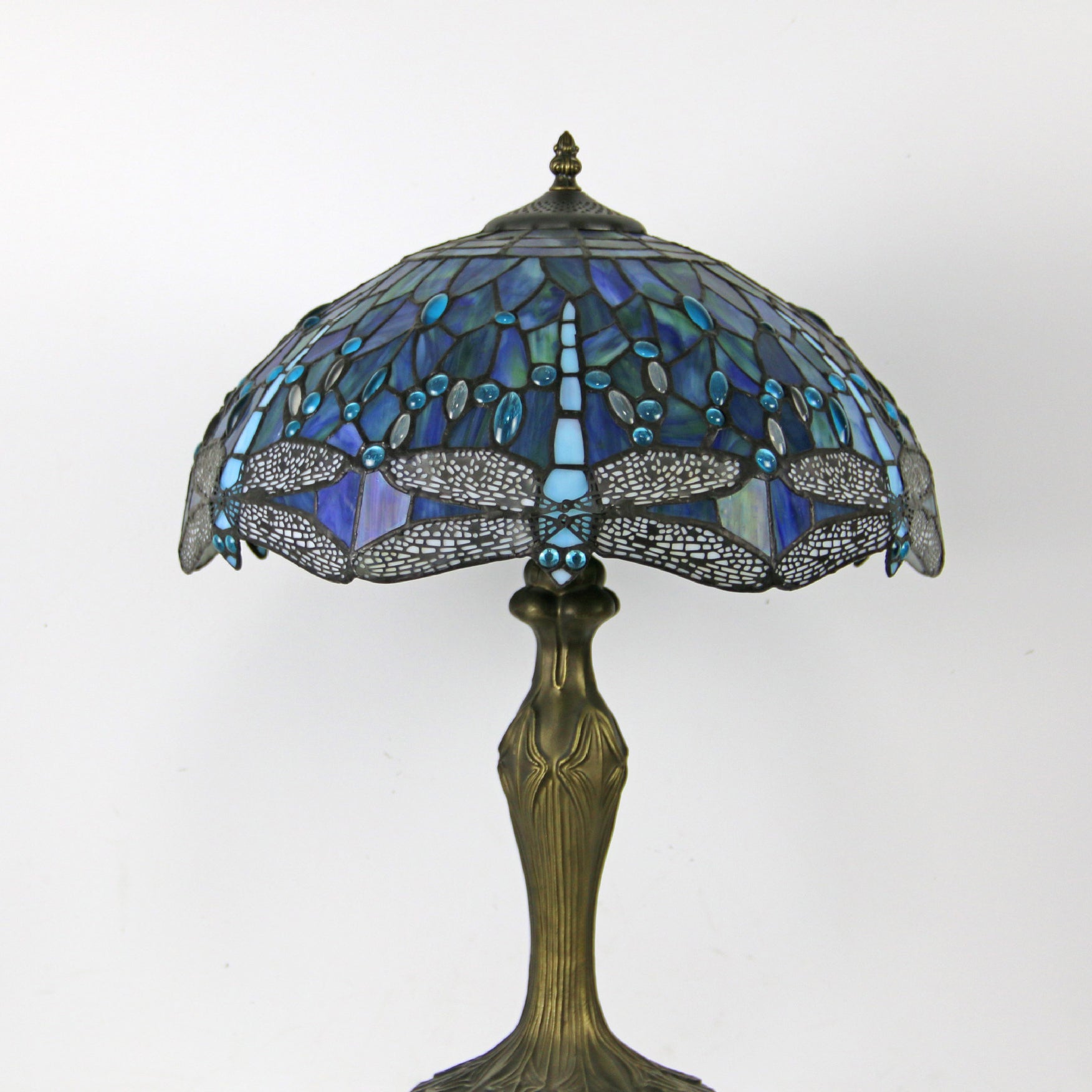 Dome Resin Colorful Glass 2-Light Table Lamp