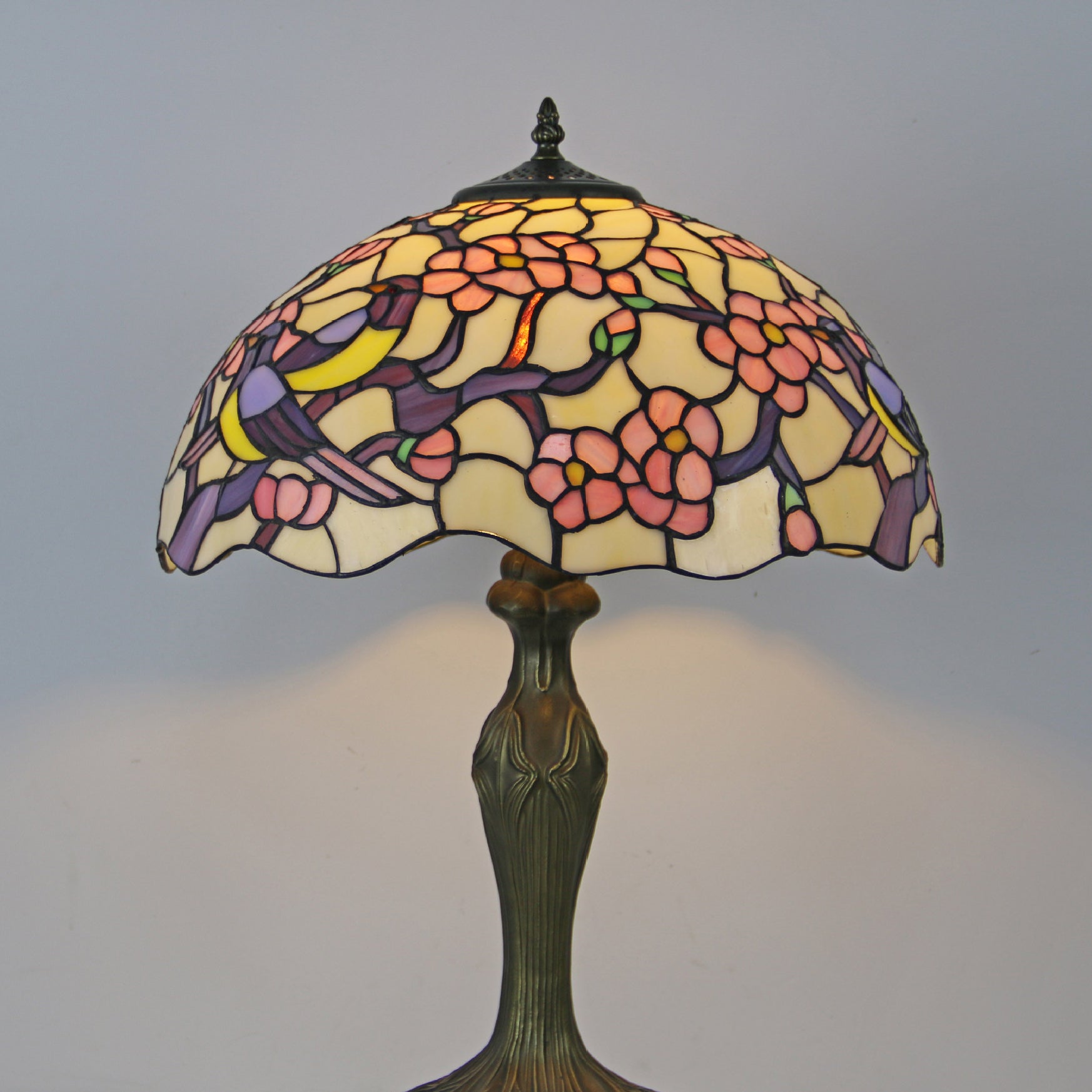 Dome Resin Colorful Glass 2-Light Table Lamp
