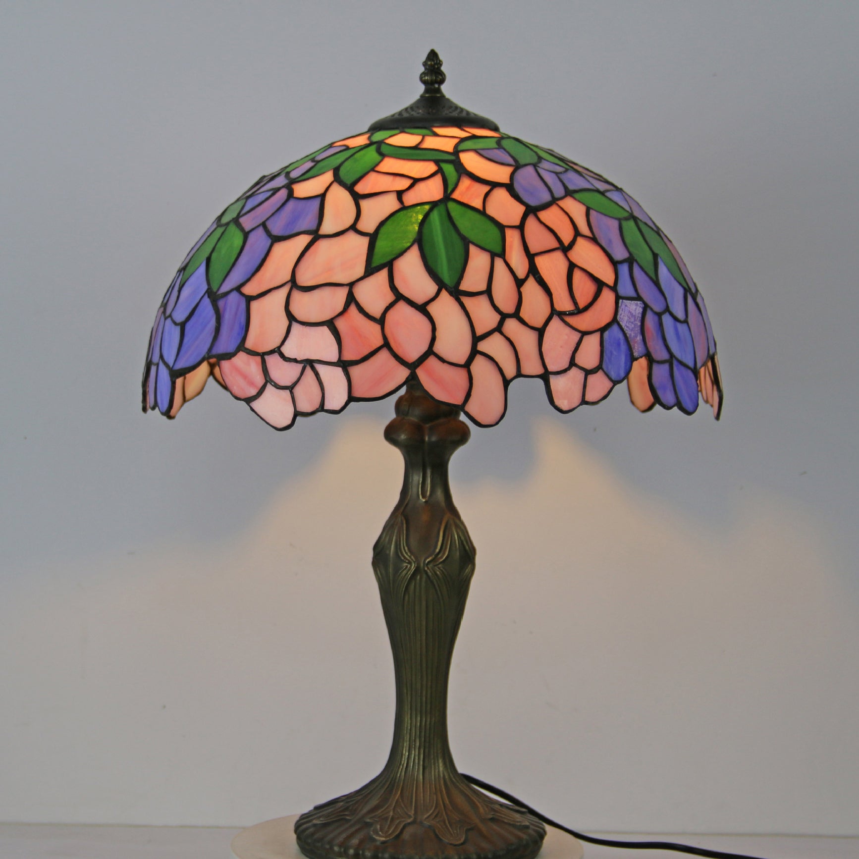 Dome Resin Colorful Glass 2-Light Table Lamp