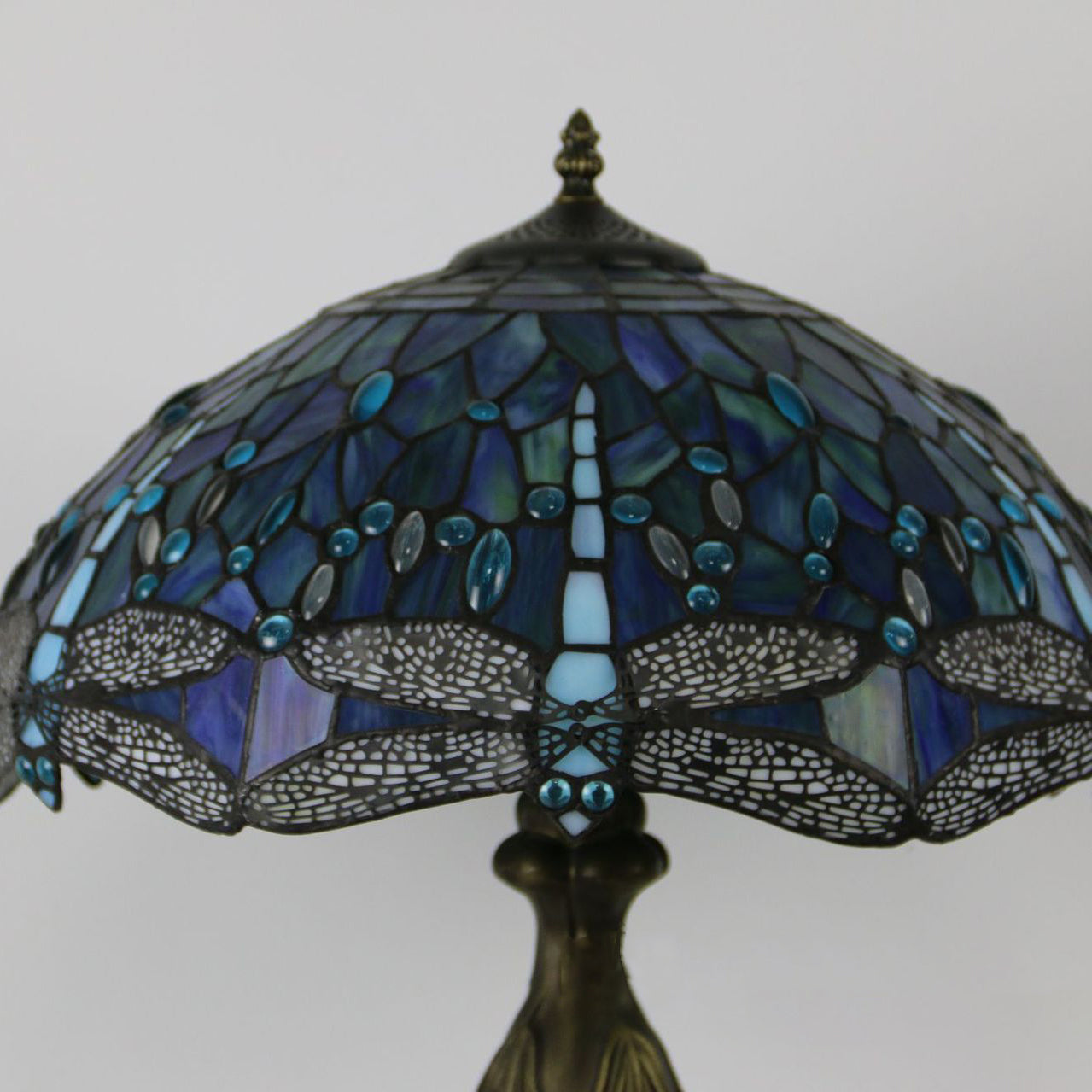 Dome Resin Colorful Glass 2-Light Table Lamp