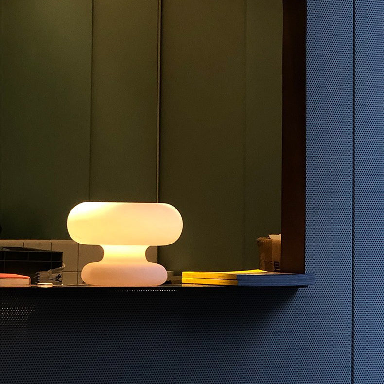 Doughnut Shaped Glass Bedroom Table Lamp