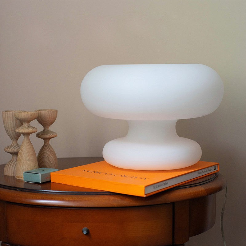Doughnut Shaped Glass Bedroom Table Lamp