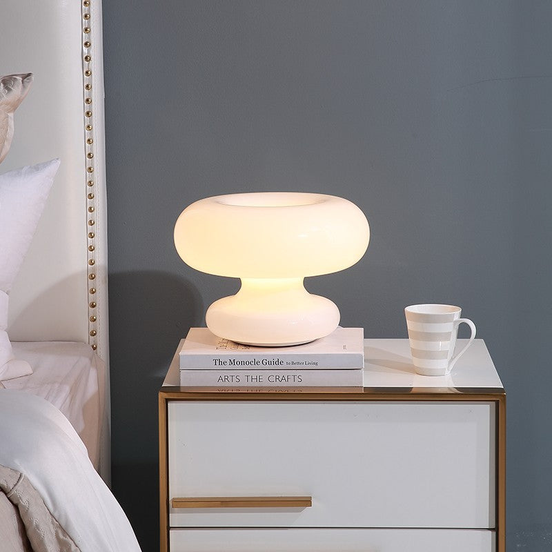 Doughnut Shaped Glass Bedroom Table Lamp