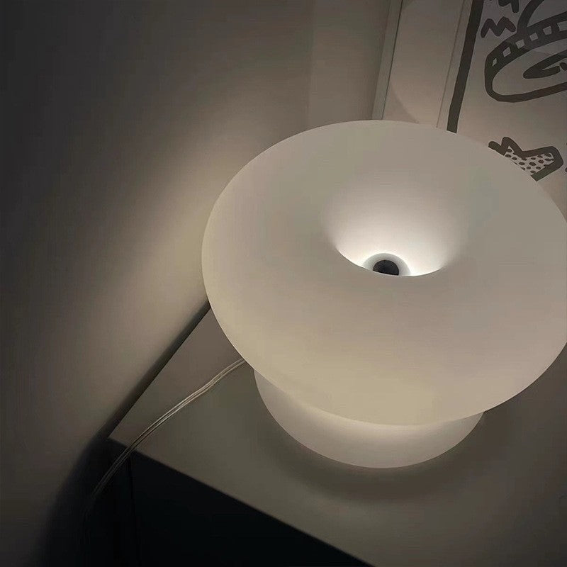 Doughnut Shaped Glass Bedroom Table Lamp