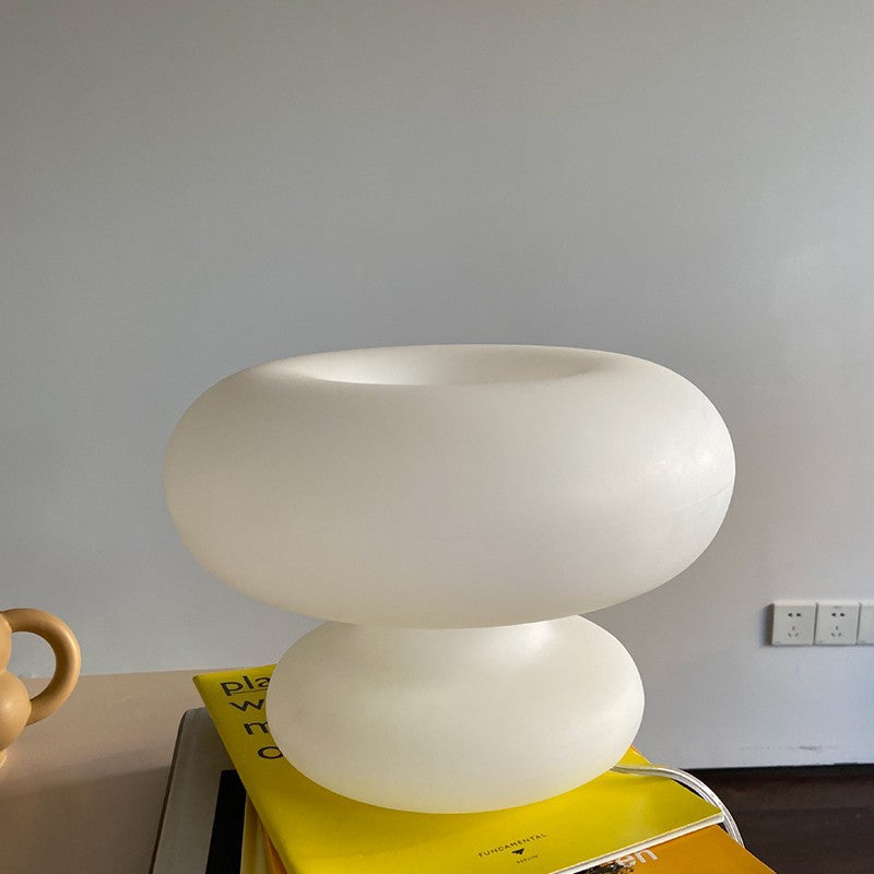 Doughnut Shaped Glass Bedroom Table Lamp