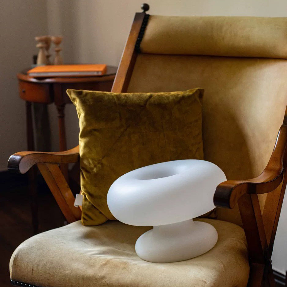 Doughnut Shaped Glass Bedroom Table Lamp