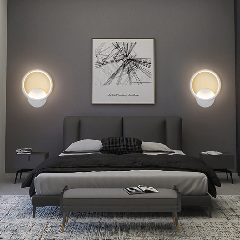 Round Square Antler Iron Wall Lamp