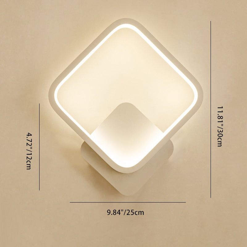 Round Square Antler Iron Wall Lamp