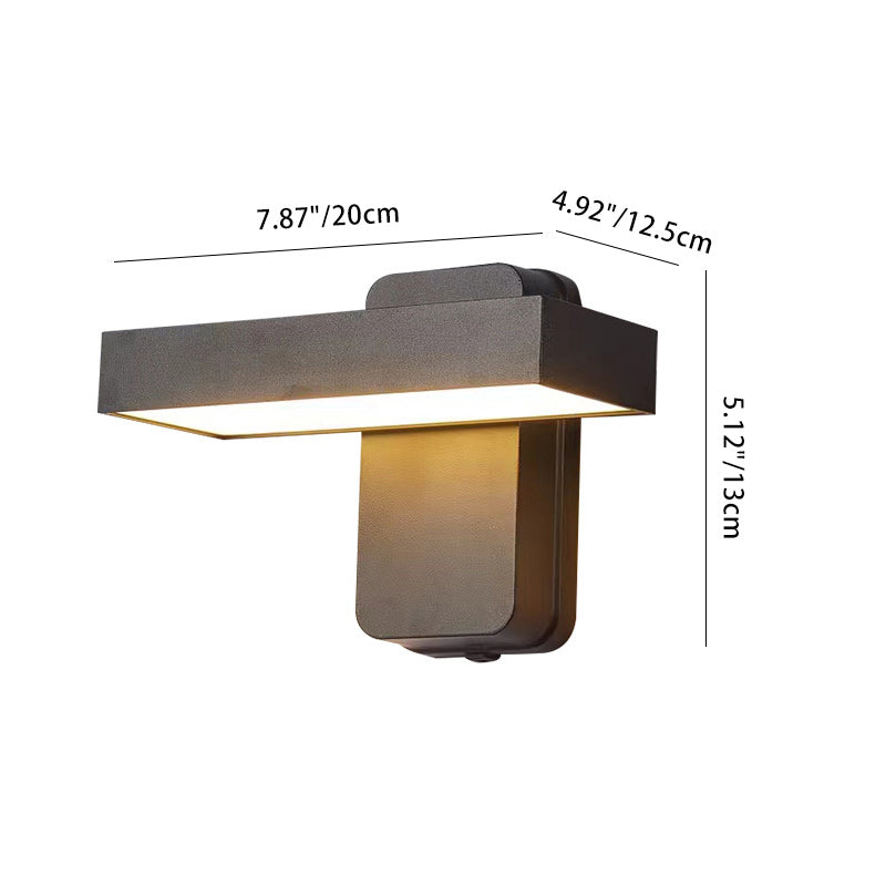 Rectangular Swivel Head Aluminum Outdoor Light