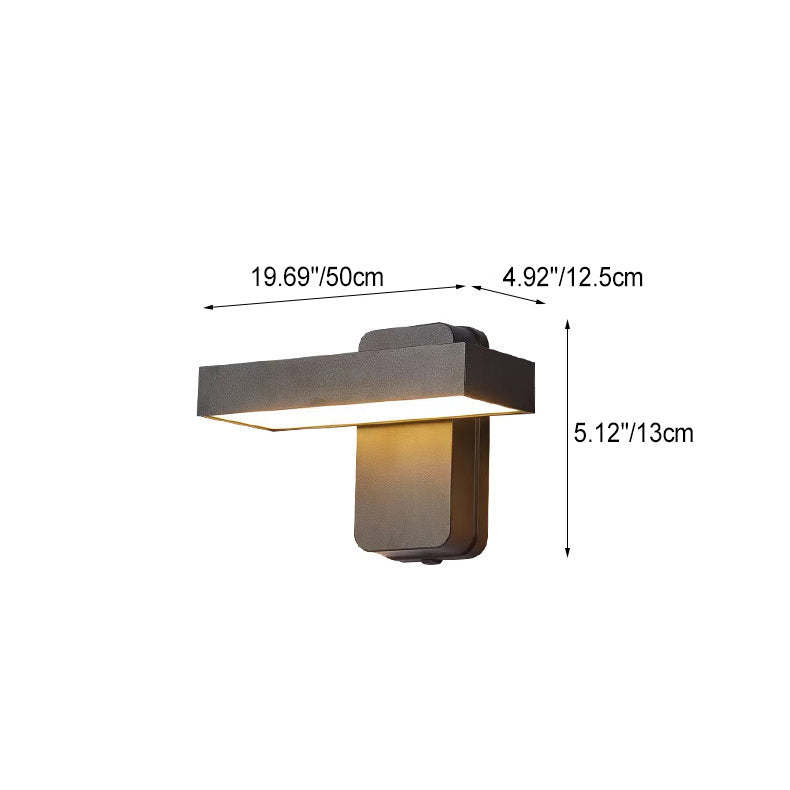 Rectangular Swivel Head Aluminum Outdoor Light